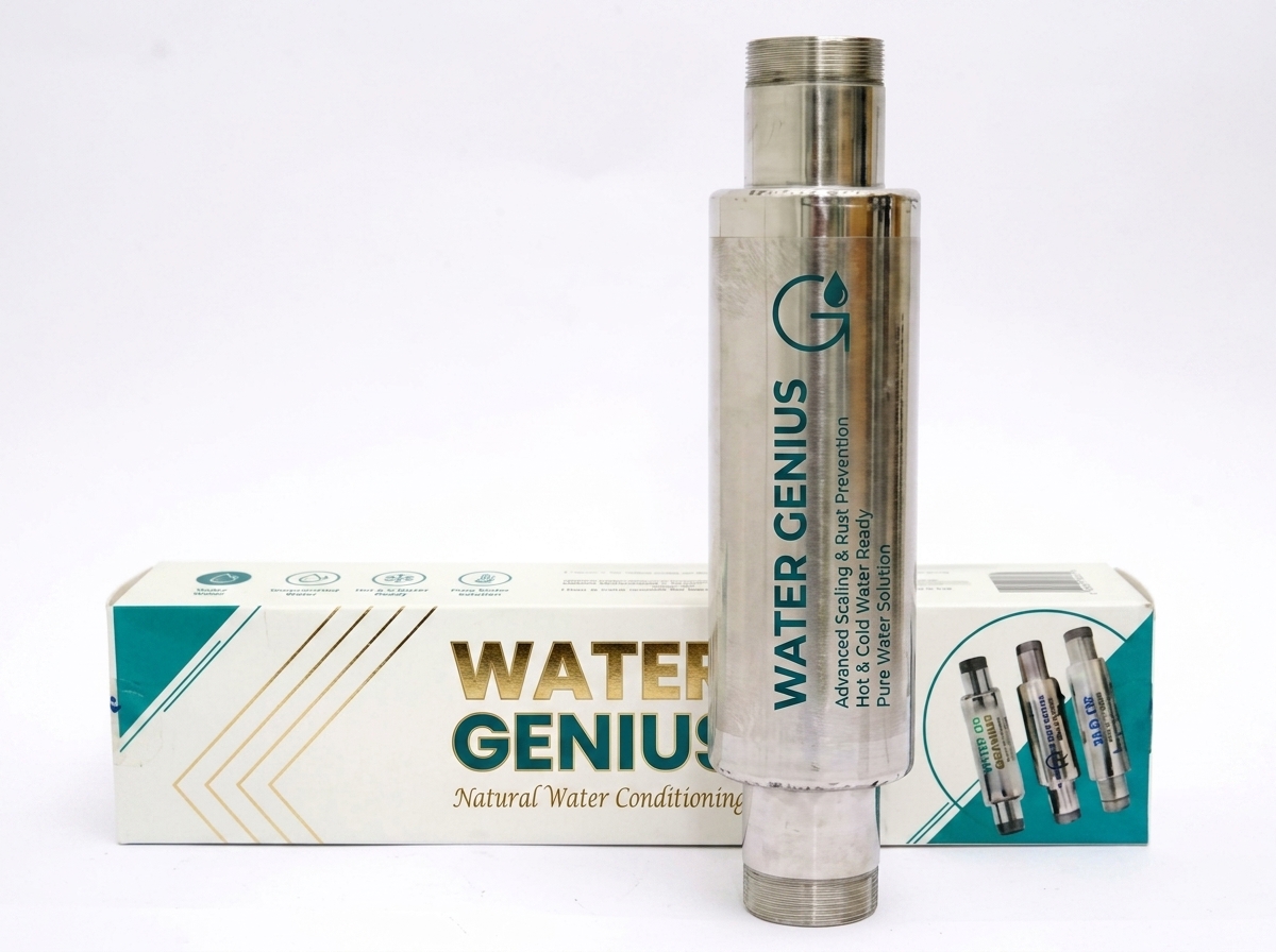 Water Genius Catalytic Super 5G premium stainless steel water conditioning system with box