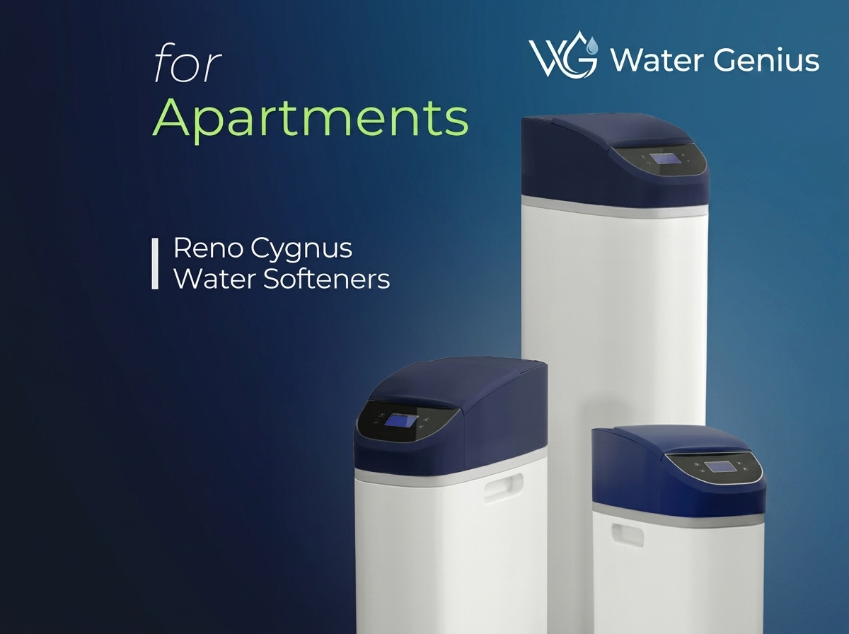 Water Genius Reno Cygnus compact water softeners for apartments