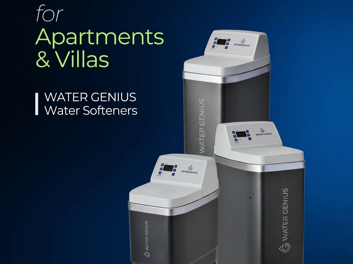 Water Genius Reno Polaris cabinet water softeners for apartments and villas